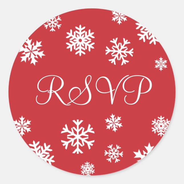 UAWG Snowflakes Envelope Sticker Siegel (Vorderseite)