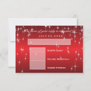 UAWG Star Lights in Metallic Red - UAWG RSVP Karte