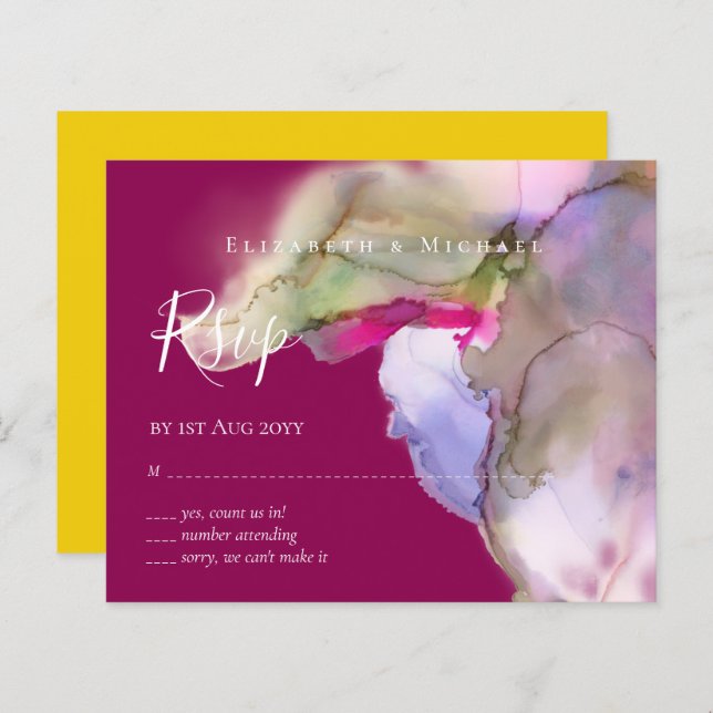 UAWG Technicolor Watercolor Wedding (Vorne/Hinten)
