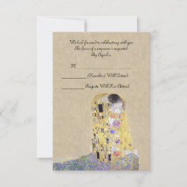 UAWG "The Kiss" Goldenes Hochzeitstag Klimt RSVP Karte