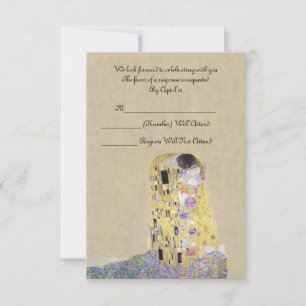 UAWG "The Kiss" Goldenes Hochzeitstag Klimt RSVP Karte