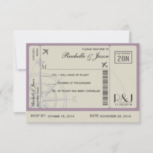 UAWG Ticket Airlines RSVP Karte