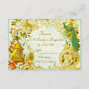UAWG Versailles Peacock Garden RSVP Karte