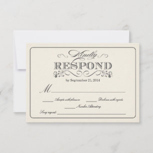 UAWG Vintag White - mit Song Request WT313 RSVP Karte
