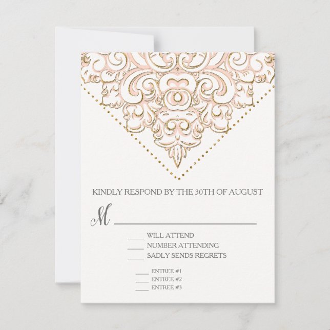 UAWG w Menu Wählen Sie ein Restaurant Formal Moder RSVP Karte (Vorderseite)