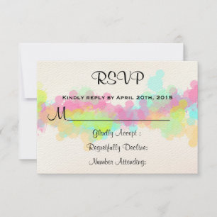 UAWG Watercolor Spritzer Farbenfrohe abstrakte Ges RSVP Karte