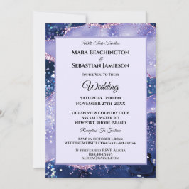 *~* UAWG Website Lavender AGATE Stars AR13 Hochzei Einladung