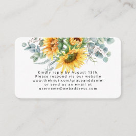 UAWG Website Wedding Sunflower Eukalyptus Floral Begleitkarte