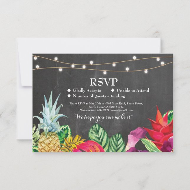 UAWG Wedding Aloha Tropical Cards Einladungen (Vorderseite)