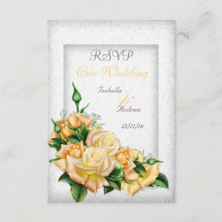 UAWG Wedding Atemberaubend Yellow Rose Bouquet Einladung