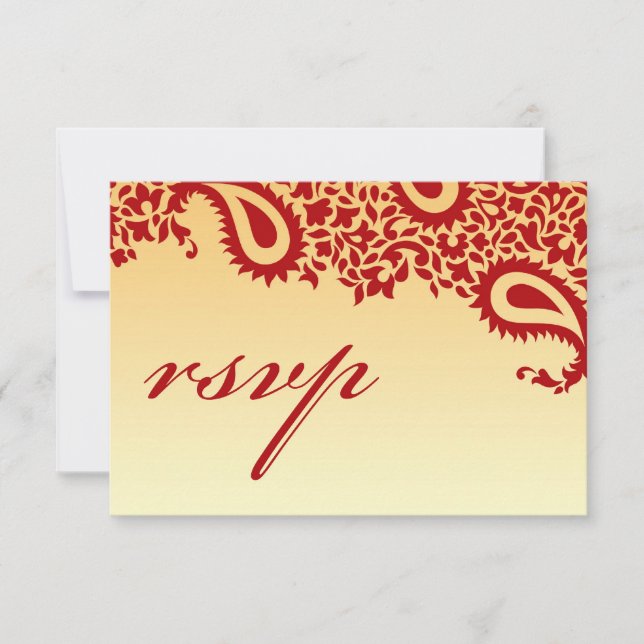 UAWG Wedding Card with Food Option RSVP Karte (Vorderseite)