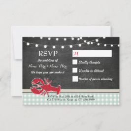 UAWG Wedding Cards Crawfish Boil Lobster lädt ein RSVP Karte