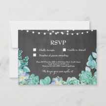 UAWG Wedding Chalk Mint Succulents Karten laden ei