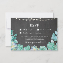 UAWG Wedding Chalk Mint Succulents Karten laden ei