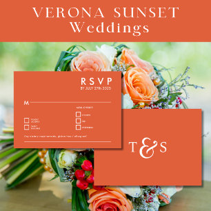UAWG Wedding Enclosure Verona Sunset Orange Einladung