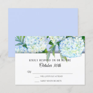 UAWG Wedding Floral Hydrangeas Art Periwinkle Blue Einladung