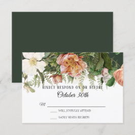 UAWG Wedding Forest Blush Ivory Rose Peony Ferns Einladung