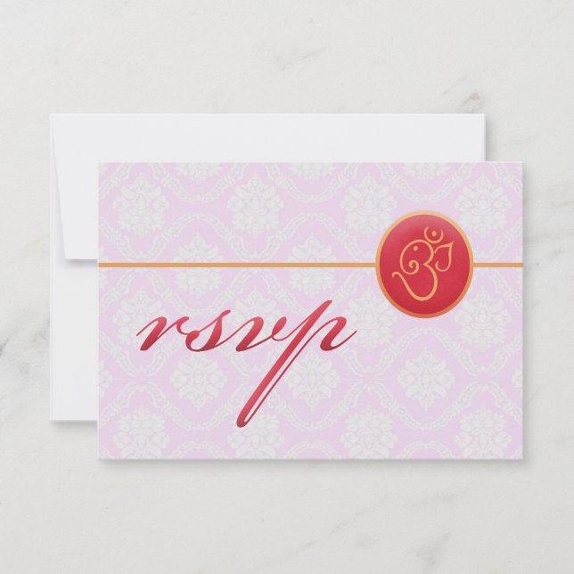 UAWG Wedding Indian Style Card RSVP Karte (Vorderseite)