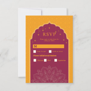 UAWG Wedding Indian Temple Palace Mustard Einladung