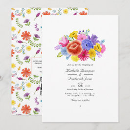 UAwg Wedding mit Aquarellfarben-Fiesta QR Code Einladung