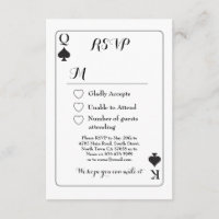 UAWG Wedding Playing Card K Q Ace Spades lädt ein