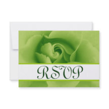 UAwg Wedding Response Card Kleine Green Rose