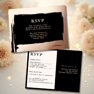 UAWG Wedding Response Card Moderne Eleganz Folien Feiertagspostkarte