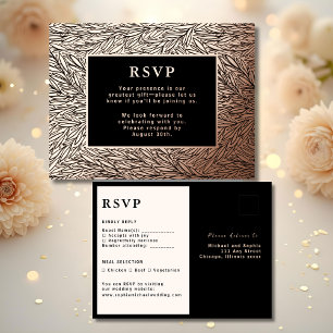 UAWG Wedding Response Card Moderne Rose Gold Luxe Folien Feiertagspostkarte