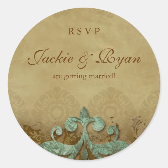 UAWG Wedding Stickers Antique Verdigris (Vorderseite)
