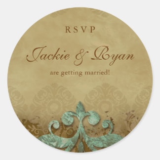 UAWG Wedding Stickers Antique Verdigris