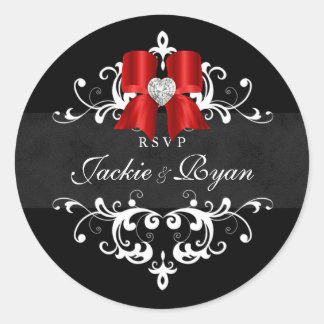 UAWG Wedding Stickers Schwarz-weiß Xmas Bow