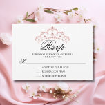 UAWG White Pink Spanish Quinceañera Quince RSVP Karte<br><div class="desc">Herrliche elegante Quinceañera (Mis Quince Años) uAwg - Responder. Schwarz-Weiß-Farben. Imitate Glitzer Kleid in rosa. Editierbare Vorlage - leicht hinzuzufügen - spanische Formulierung. Ideal für die 15. Geburtstagsfeier eines Mädchens.</div>