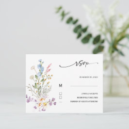 UAwg Wildblume Boho Card Postkarte