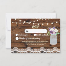 UAWG Wood Lace Wedding Rustic Lights Floral Jar