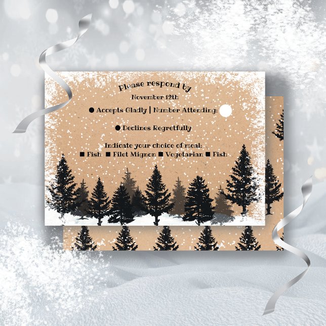 UAwg "Woodland Pine Trees Winter Snow" Einladung (Von Creator hochgeladen)