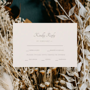 UAwg zum Abendessen mit Creme RSVP Karte