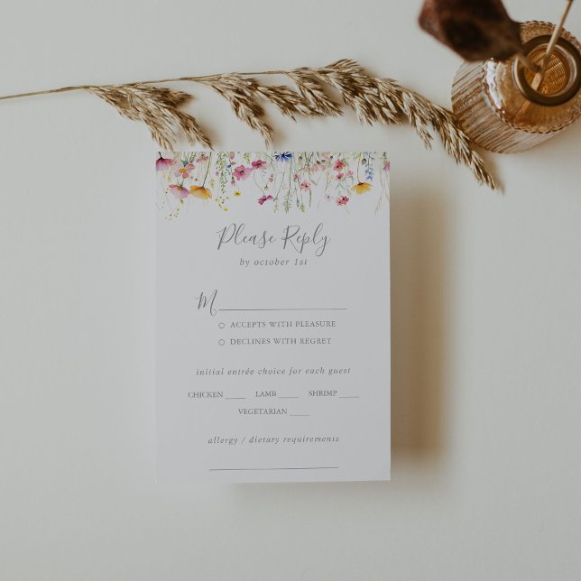 UAwg zum Hochzeitsmenü der Meadow Wildblume RSVP Karte (Von Creator hochgeladen)