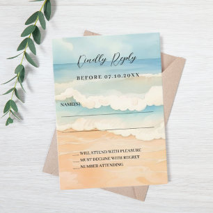 UAwg zur Reaktion auf Hochzeiten am Strand Mitteilungskarte