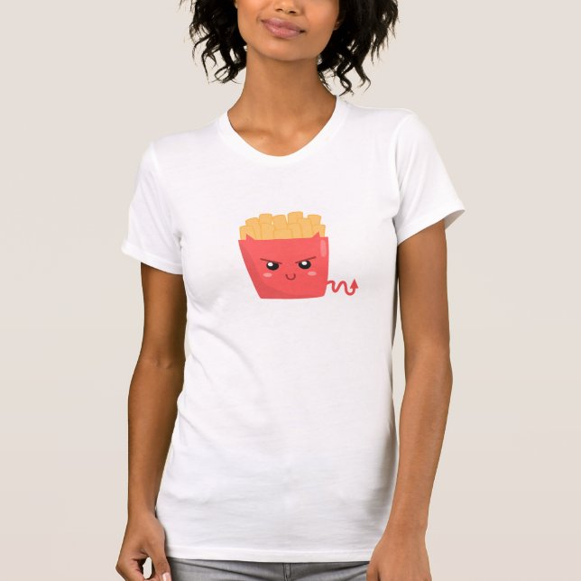 Übel aber Kawaii Pommes-Frites T-Shirt (Vorderseite)