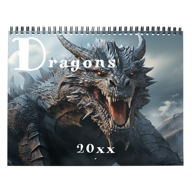 Übel Beängstigende Drachen Kalender (Titelbild)