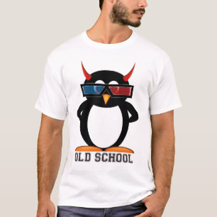 Übel Penguin™ der alte Schule3d T-Shirt