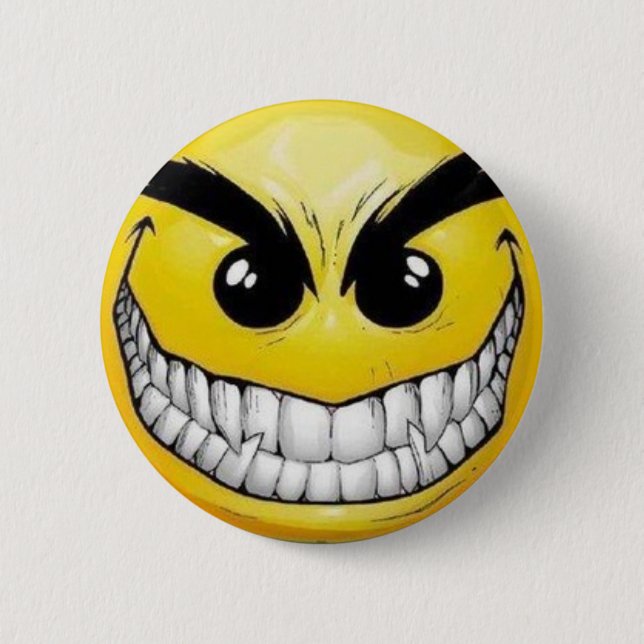 Übel-smileygesicht Button (Vorderseite)