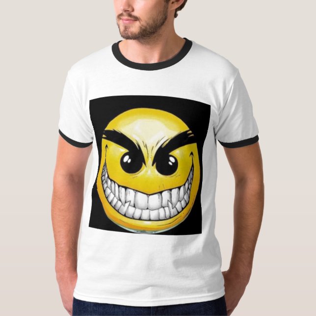 Übel-smileygesicht T-Shirt (Vorderseite)