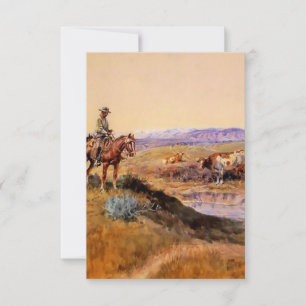 „Übel Zugerichtet“ Western Art von Charles M. Russ Dankeskarte