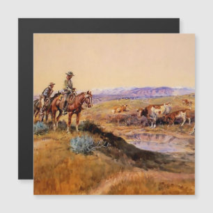 „Übel Zugerichtet“ Western Art von Charles M. Russ Magneteinladung