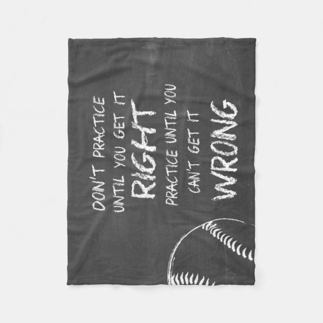 Üben Sie Baseball Motivierend Fleecedecke (Vorderseite)