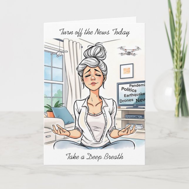 Üben Sie etwas Selbstversorgung | Yoga Lady Karte (Vorderseite)