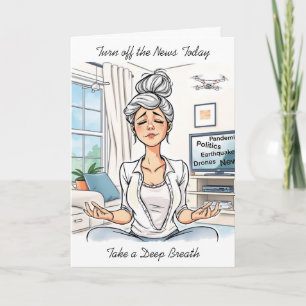 Üben Sie etwas Selbstversorgung   Yoga Lady Karte