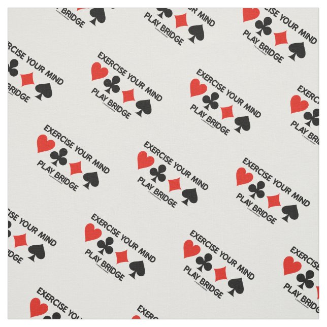 Üben Sie Ihre Mind Play Bridge Vier-Karten-Anzug a Stoff (Muster)