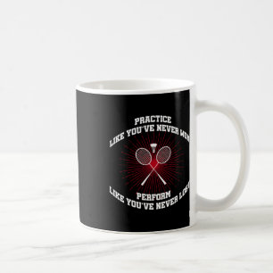 Üben wie Sie nie gewinnen Badminton Retro Vint Kaffeetasse